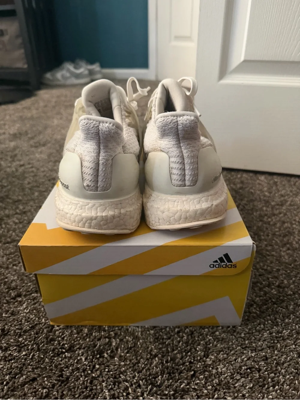 adidas Kids Ultra Boost Sneakers - Off-White/Cream